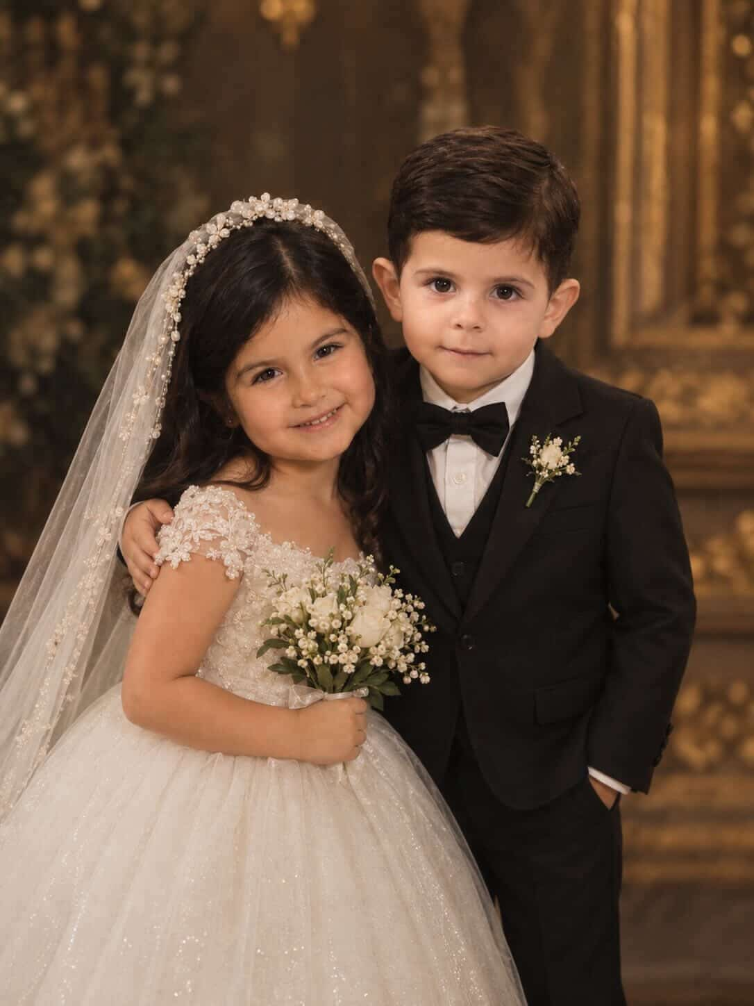 The couple as children